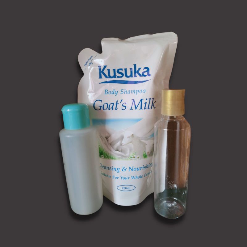 sabun cair susu kambing Refill 250ml,free botol 100ml