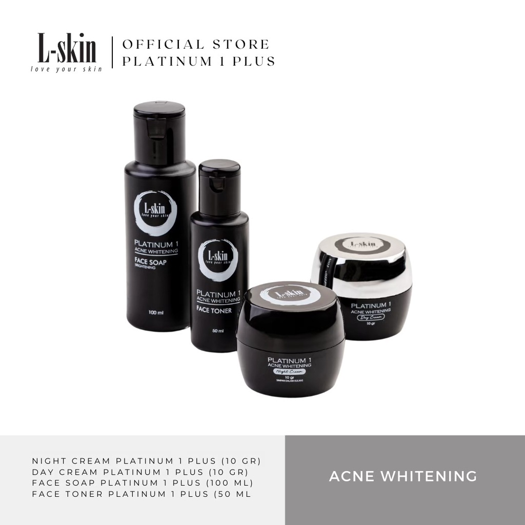 Lskin Platinum 1+  Paket Skin Care Perawatan Wajah Menghilangkan Jerawat Dan Pemutih Wajah-4