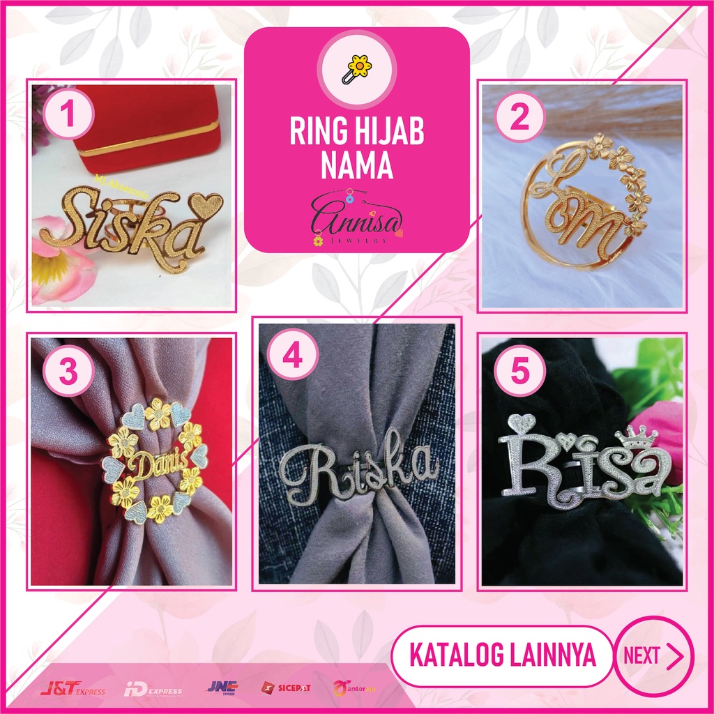 Bross Ring Hijab Silver Polos Uk.Standar Best seller
