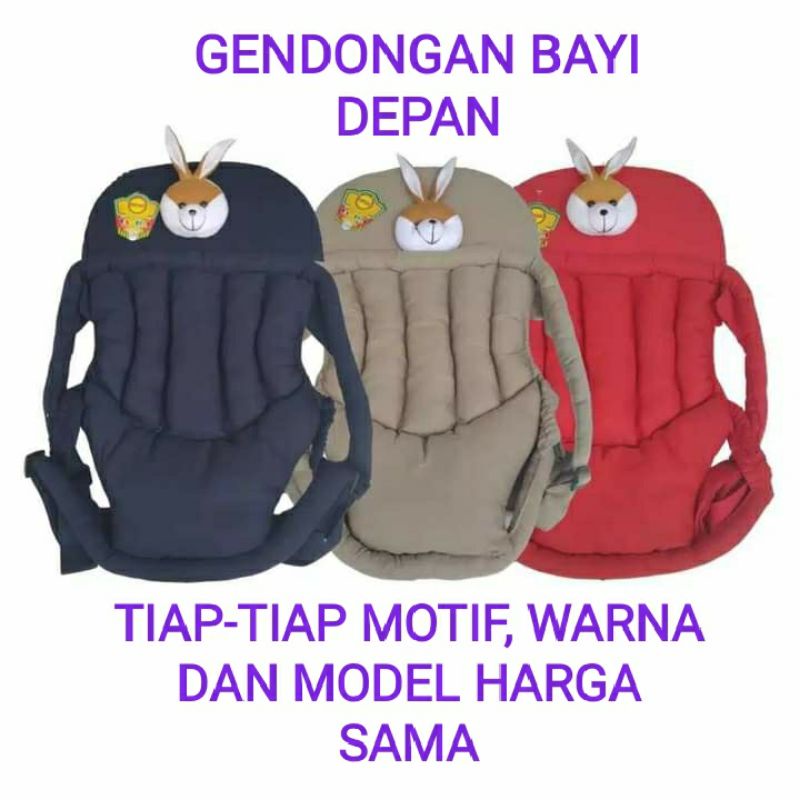 GENDONGAN BAYI DEPAN/GENDONGAN BAYI BORDIR DAN MOTIF