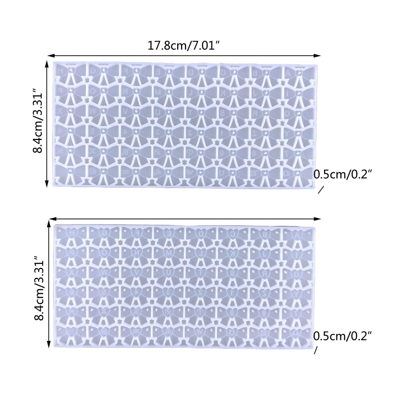 Siy Cetakan Resin Epoksi Lubang Tunggal Dan Ganda Bentuk Huruf Untuk Perhiasan Anting