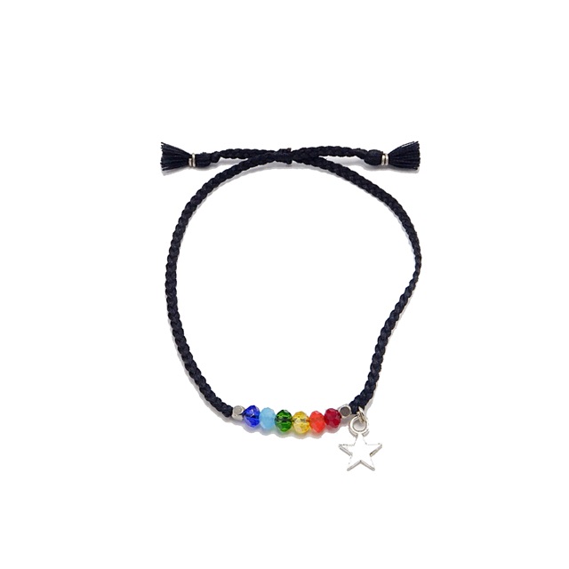 Allside Gelang tali / Gelang Gypsy / Gelang Boho rainbow star