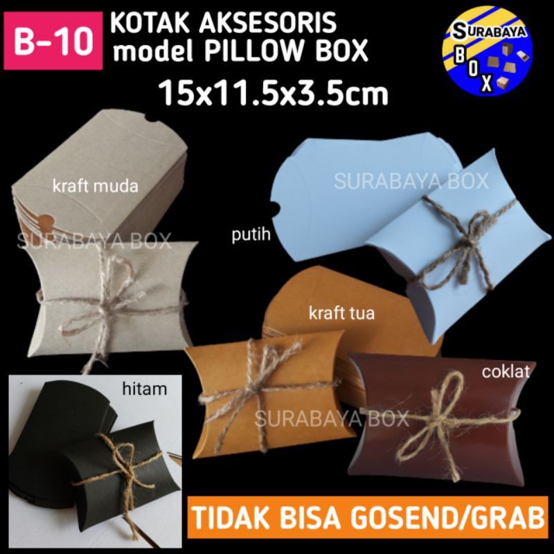 

36 KOTAK AKSESORIS B10 TEMPAT SOUVENIR PILLOW BOX KARDUS BUNGKUS KADO