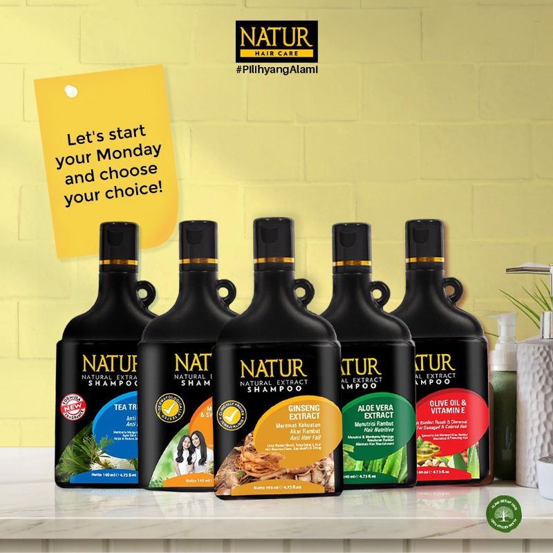 Natur Natural Extract Shampoo 140ml (100% Original)