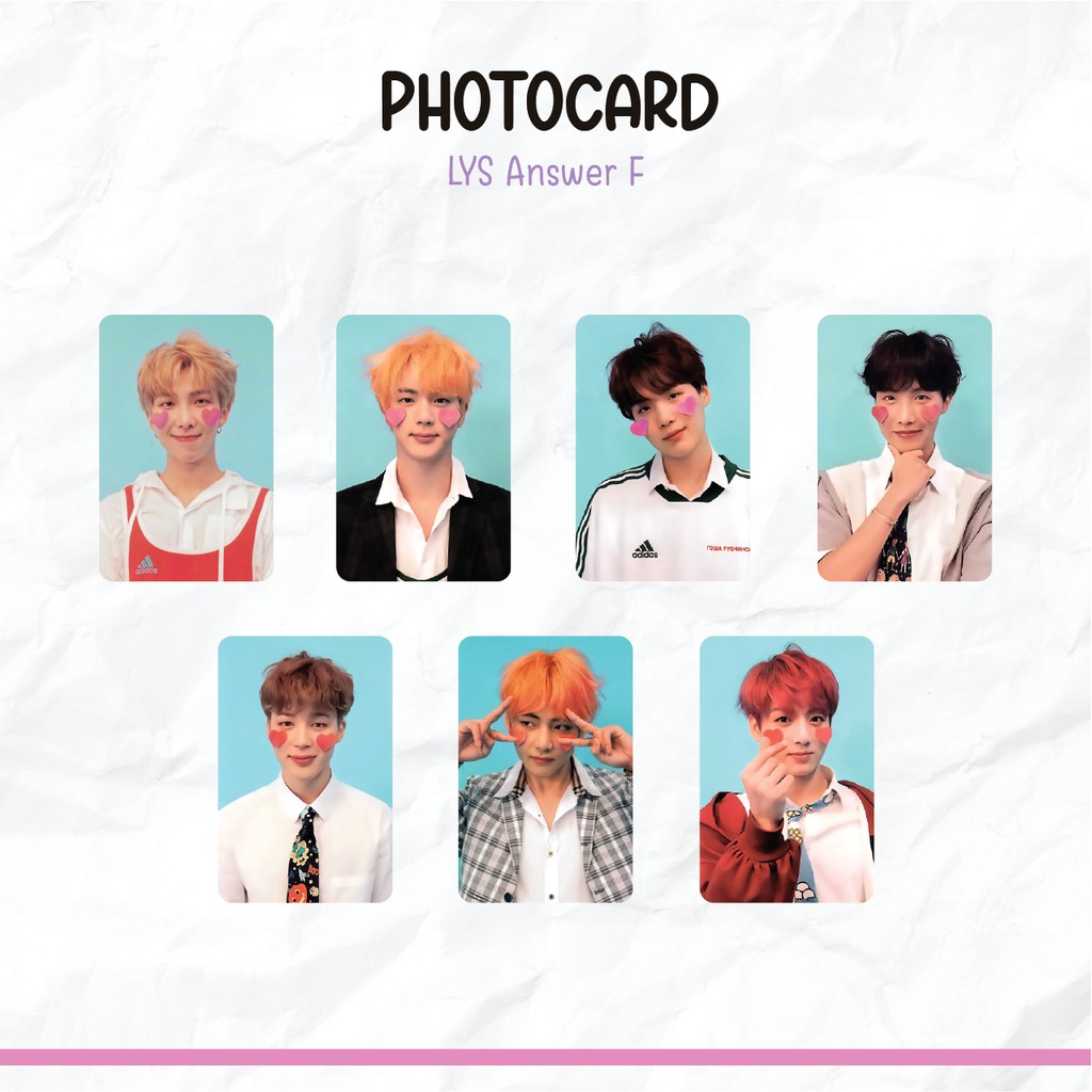 [UNOFFICIAL] Photocard BTS Answer F
