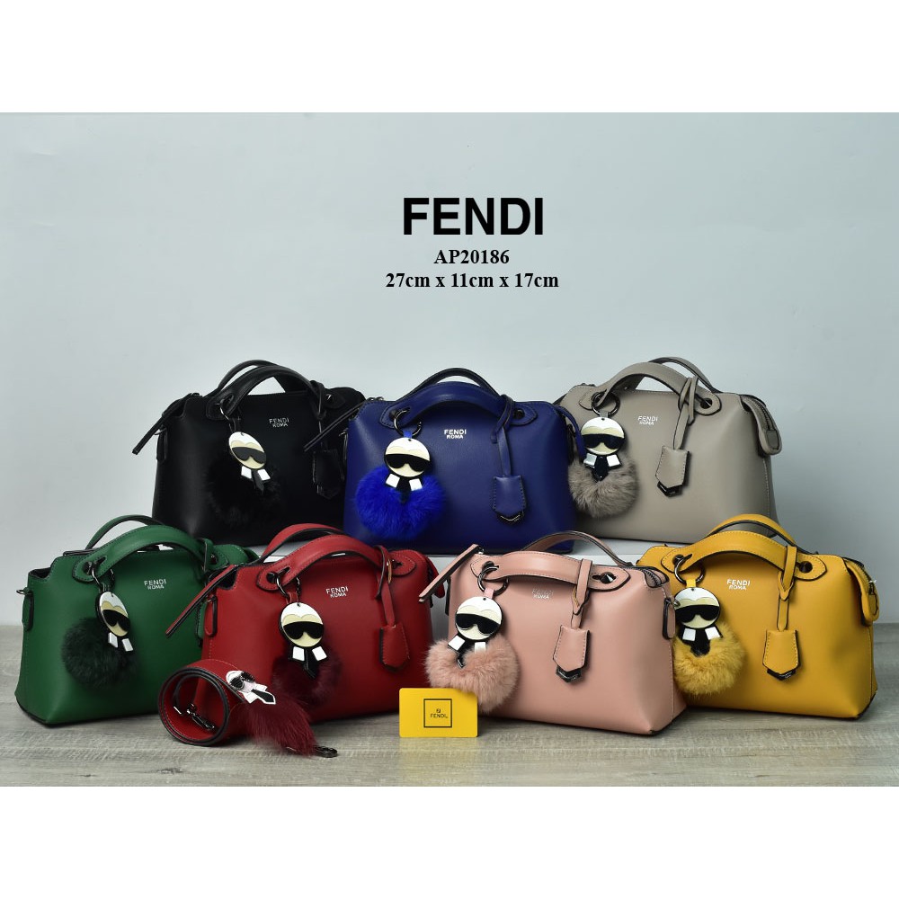 GROSIR TAS MURAH Tas Fendi By The Way Boston Strap Karlito Calfskin Semi Premium AP20186