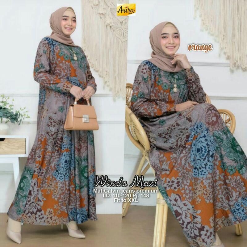 CULTURA,AIKO Maxi Dress Bahan calvin Jeans