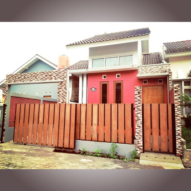 Pagar kayu minimalis wilayah bandung