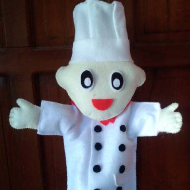 Boneka tangan flanel profesi bisa request karakter kado