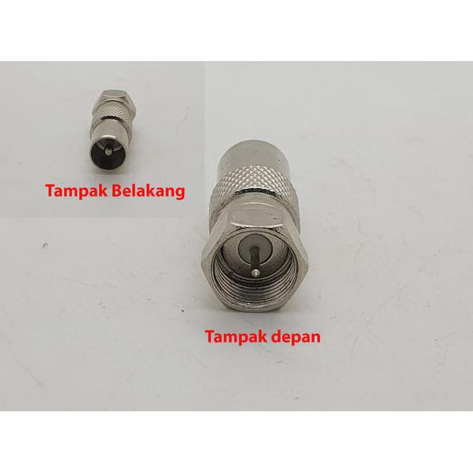 connector antena tv male to F male