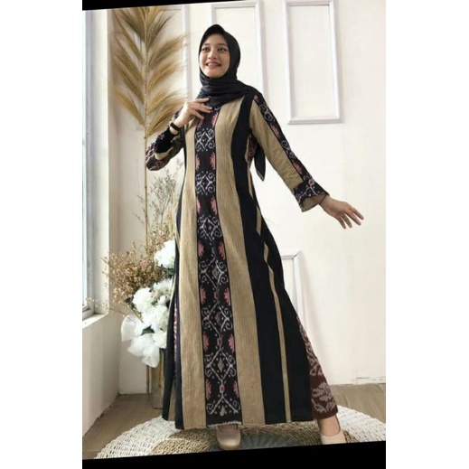 Gamis tenun etnik baju tenun jepara GT3