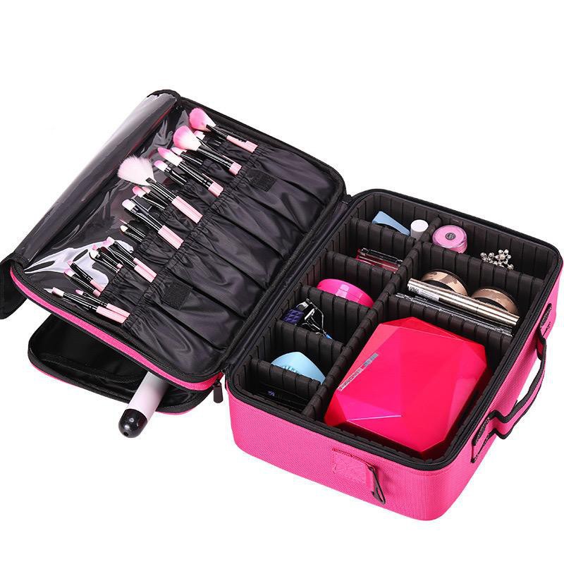 Promo Tempat Make Up /Beautycase /Tempat Kosemetik Ukuran Besar 44x32x16cm T4570