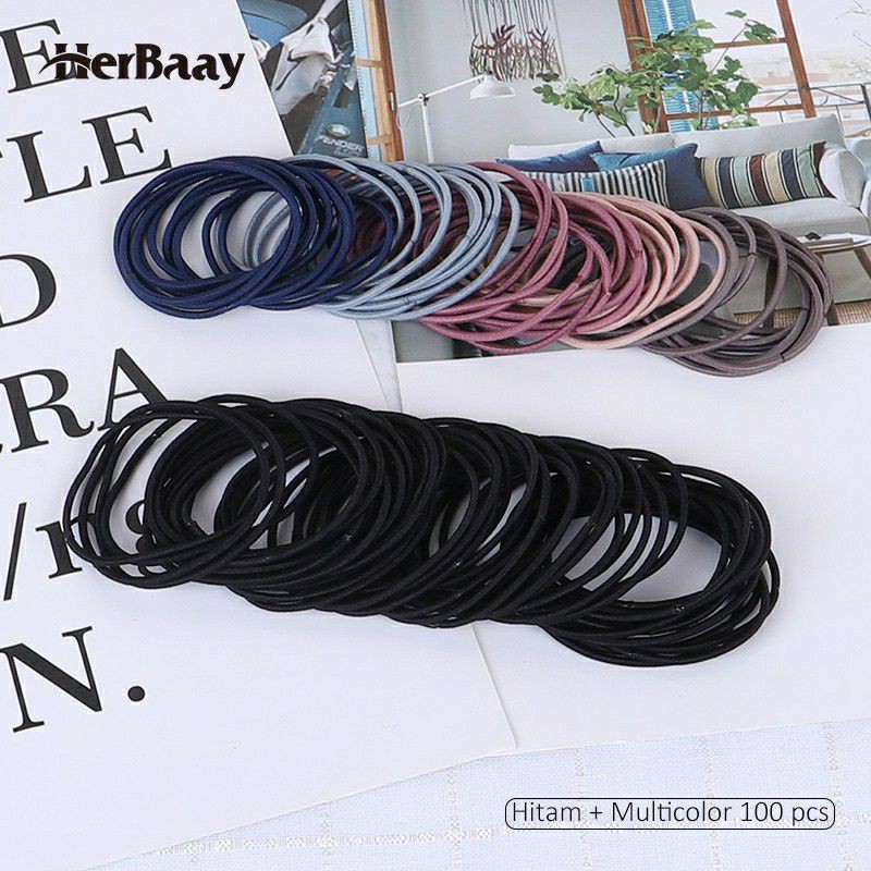 Ecer ! Ikat Rambut Ponytail Korea / Karet Rambut / Kuncir Rambut Warna Warni-3
