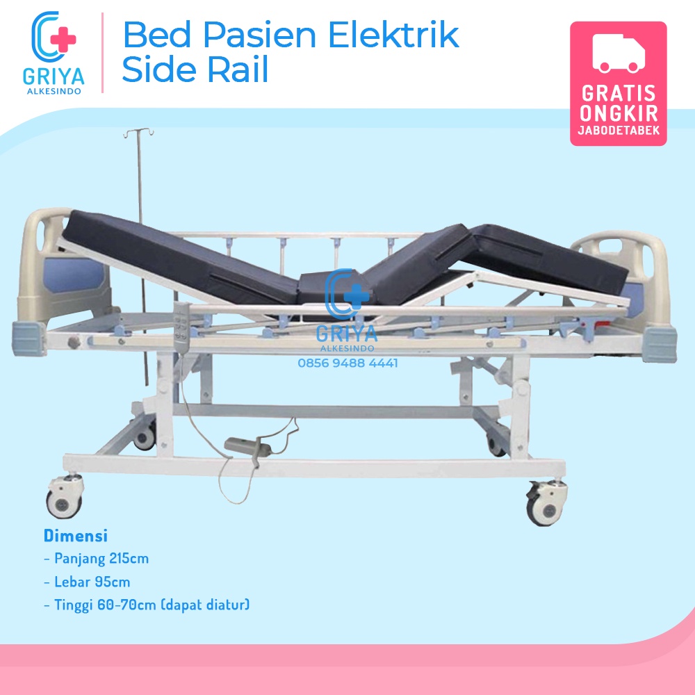 Bed Pasien Elektrik Side Rail / Ranjang ICU