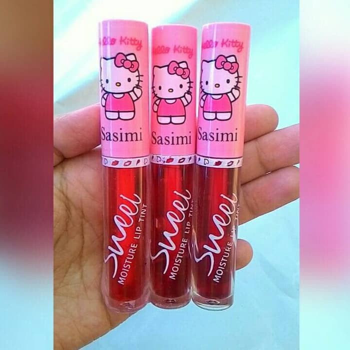 [1 BOX ISI 24] lip tint sasime ORI sweet karakter hellokity moisture liptint