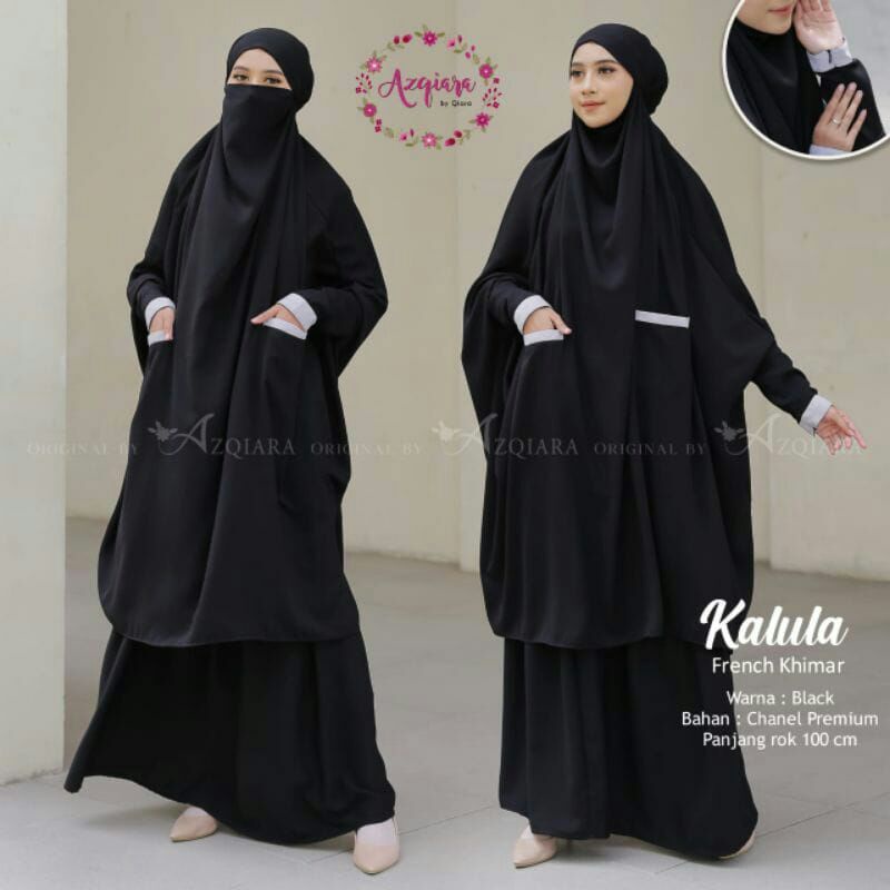 Kalula French Khimar Gamis Syari Khimar Set Rok Jumbo Busui