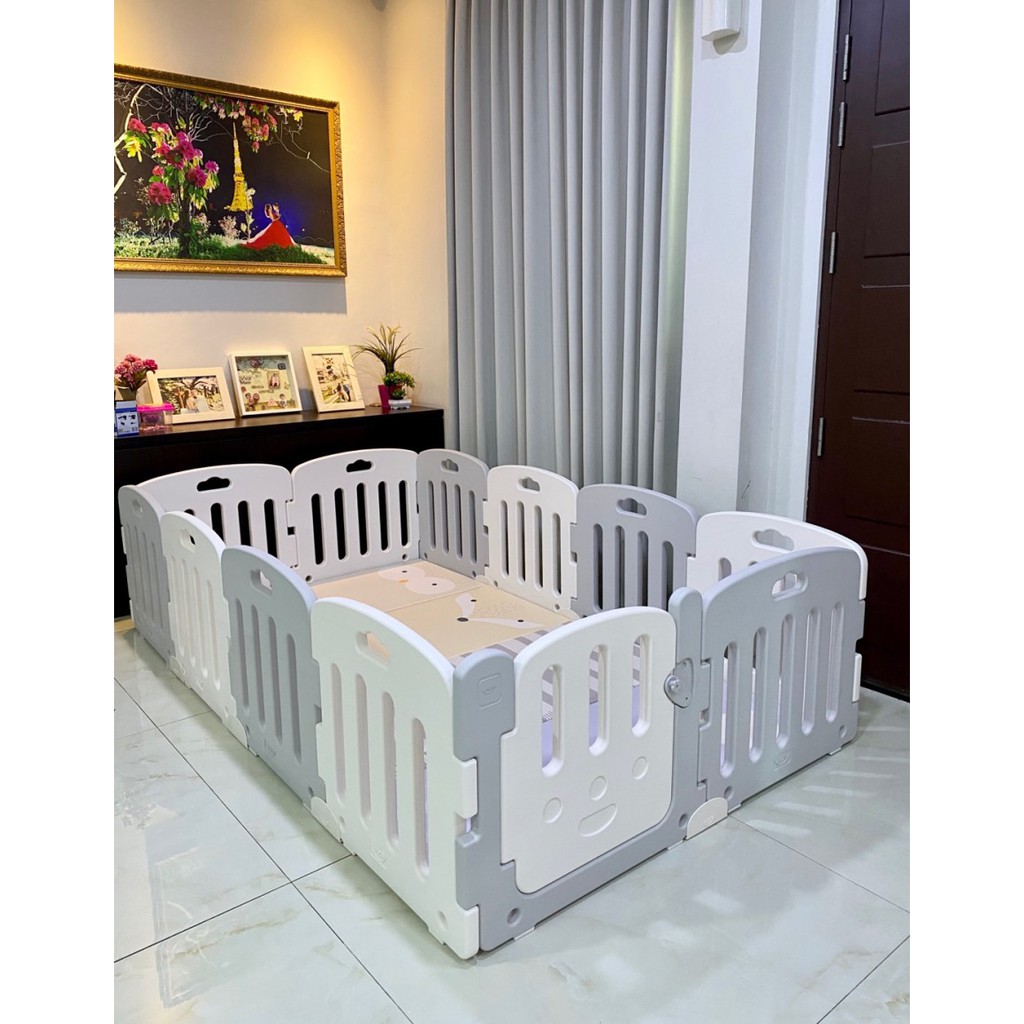 Alzipmat Baby Room Fence 10P Pagar Bayi Anak - GREY