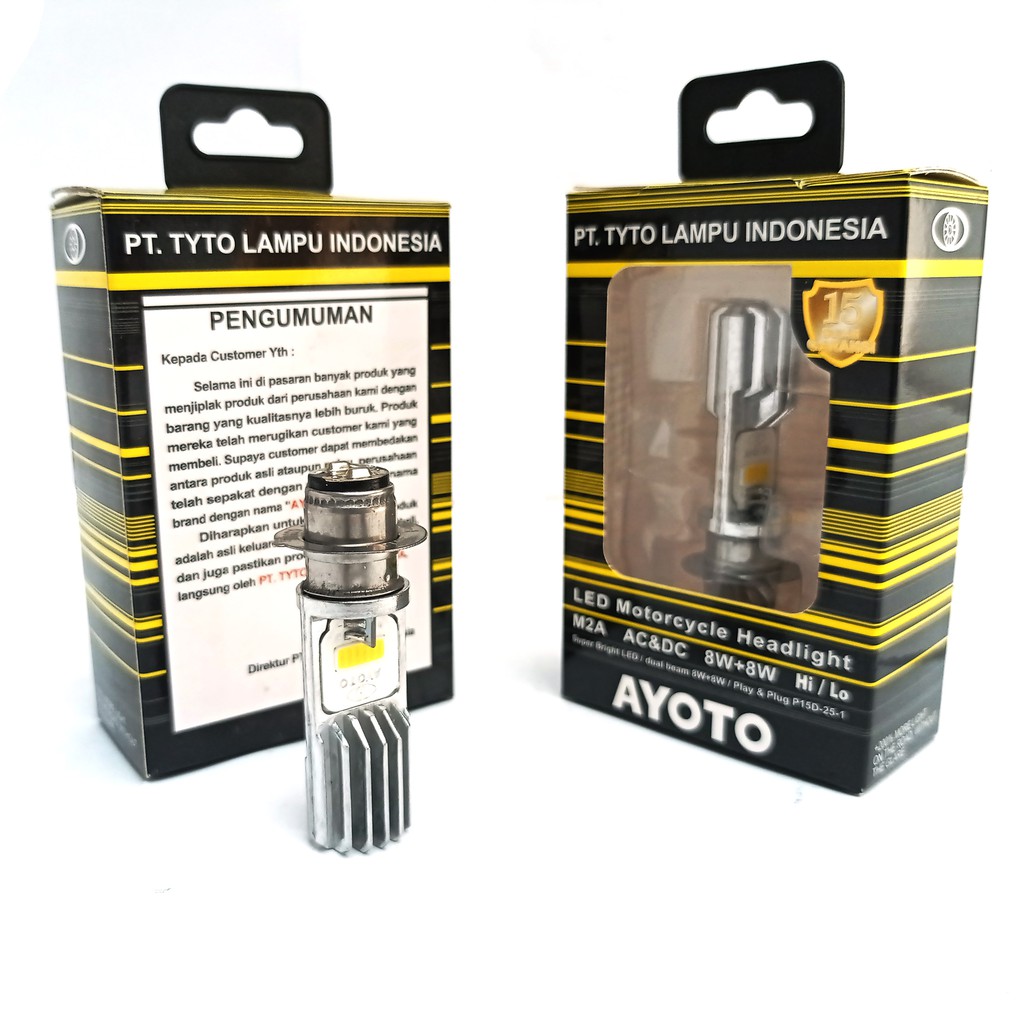 Lampu Motor Led 2 Sisi Tipe M2A Soket H6 Putih By PT TYTO MOTOR INDONESIA-2