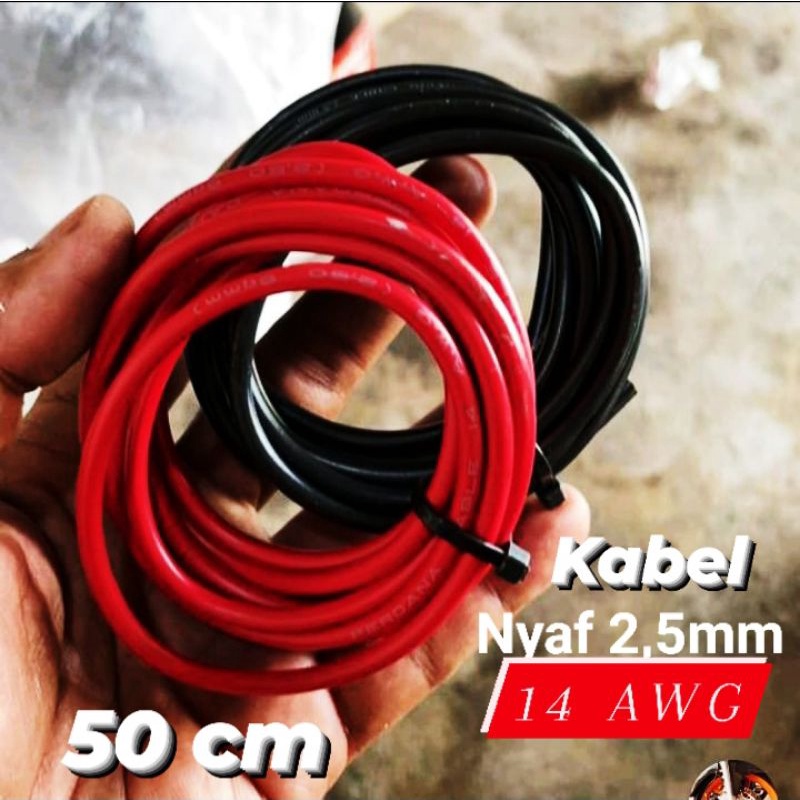 Kabel Serabut 14 AWG nyaf 2,5 mm ECER  50 cm