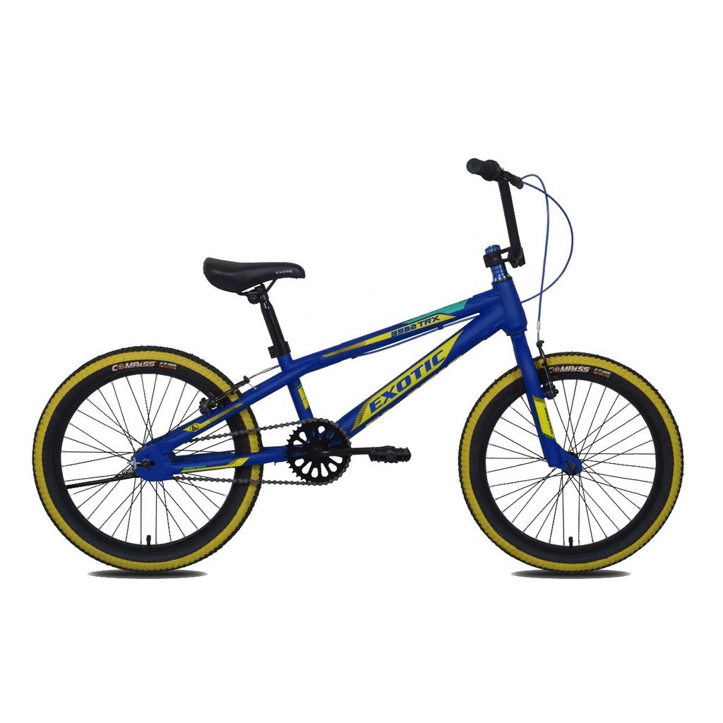 Sepeda BMX Exotic ET9982TRX Remaja-Dewasa Ban Warna 20 Inci x 2.35 Steel Gear Ratio 36/16