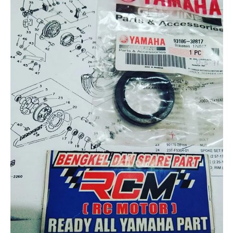 OIL SEAL SIL NAP GEAR BELAKANG FIZR F1ZR FORCE 1 30 42 8 DI CATALOG NO 18 ORI ORIGINAL YAMAHA ASLI 9