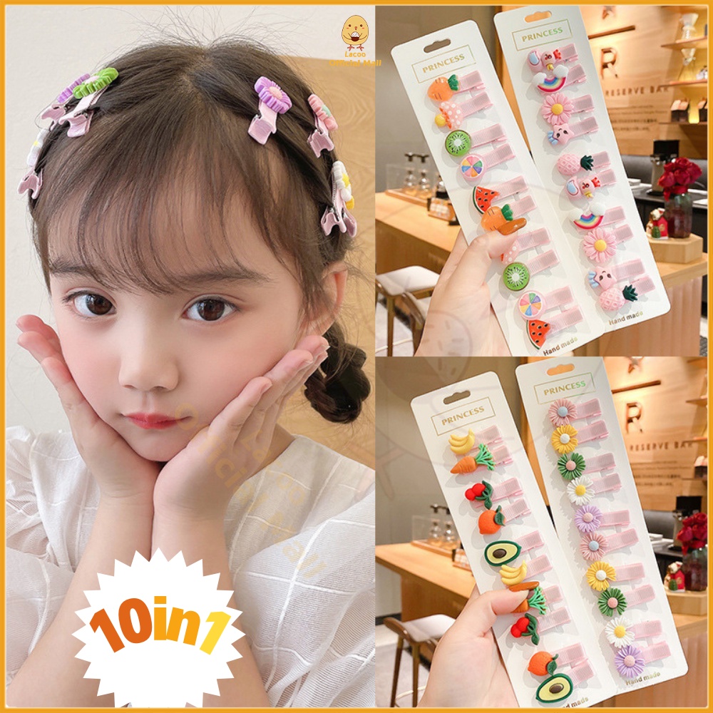 Lacoo 10in1Jepit rambut anak hemming Jepitan rambut anak Hair clip anak