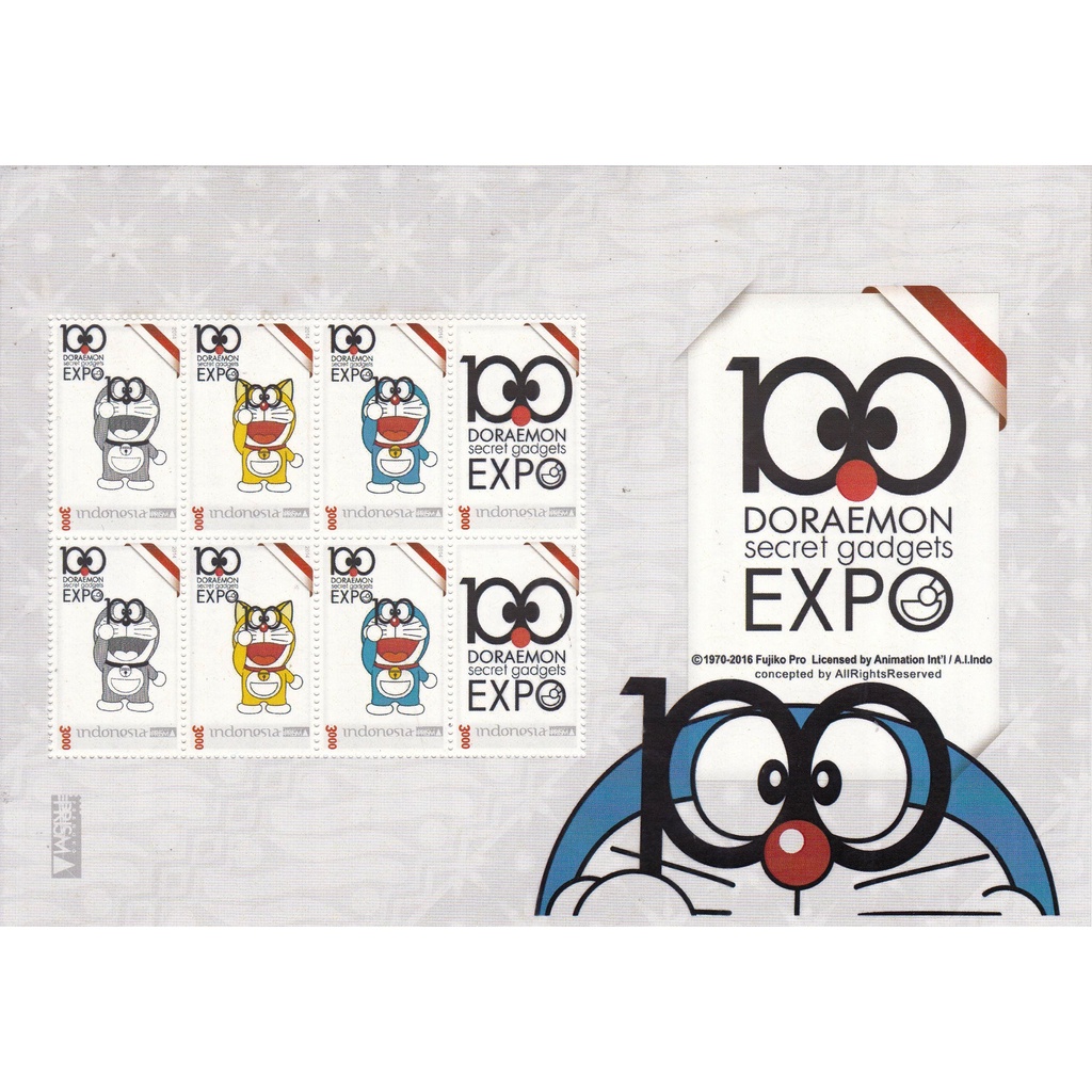 

Perangko Indonesia 2016 Edisi Khusus Doraemon Miniaturesheet MNH