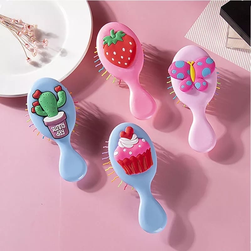 Sisir Anak Karakter 3D Anti Kusut Bentuk Oval Premium / Sisir Anti Kusut Anak Original 13cm / Sisir Rambut Pijat Anak / Sisir Kesehatan-8