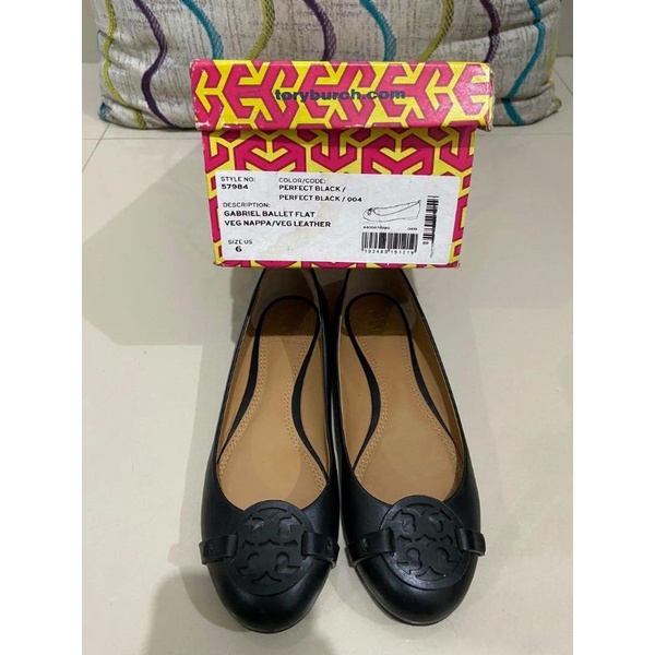 PRELOVED SEPATU Tory Burch Ballet BRANDED ORIGINAL AUTHENTIC SEPATU TAS KERJA PESTA SECOND BEKAS 54