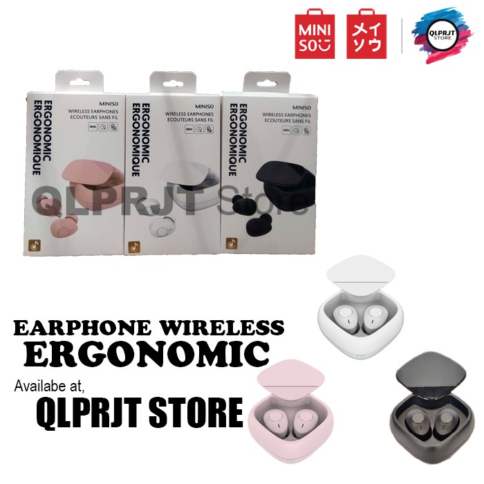 WIRELESS Earphone Bluetooth 5.1 MINISO Ergonomic True Wireless Earphone With Charging Case