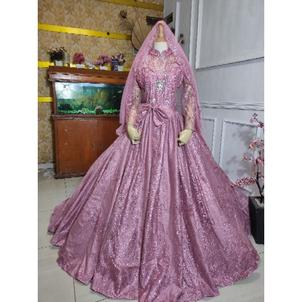 gaun pengantin/gaun berbi pengantin/gaun murah
