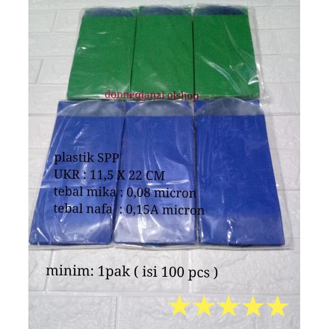 

plastik SPP , plastik iuran , 11,5 X 22 CM , minim : 1 pak ( isi 100pcs )