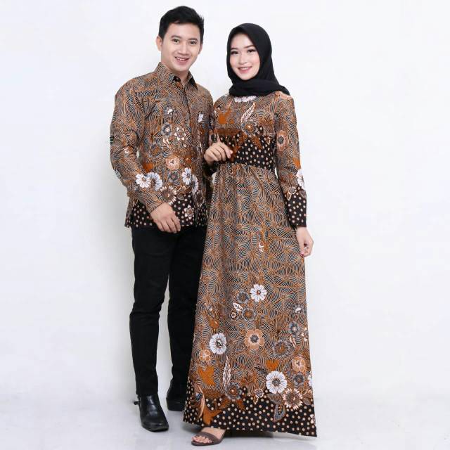 COUPLE BATIK KELUARGA SARIMBIT GAMIS FAMILLY SET HRB026 RISNA BATIK SOGAN LAWASAN