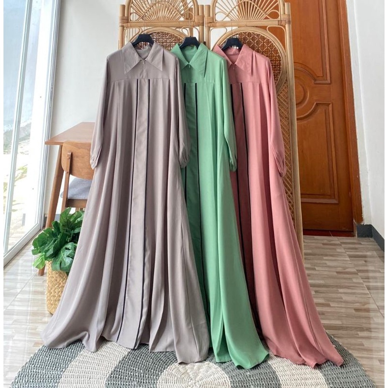 ESCALA ABAYA || Abaya Turki Style || Gamis Polos || Gamis Bigsize || Gamis Wollycrepe PB 140cm