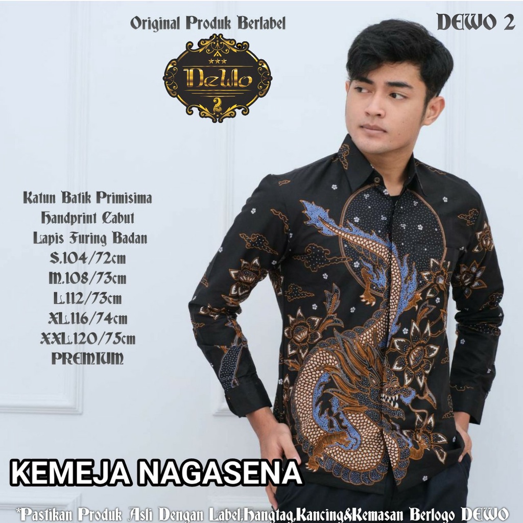 kemeja batik terbaru 2021 BATIK S M L XL XXL BAJU PREMIUM BSO OFFICIAL NAGA SENA