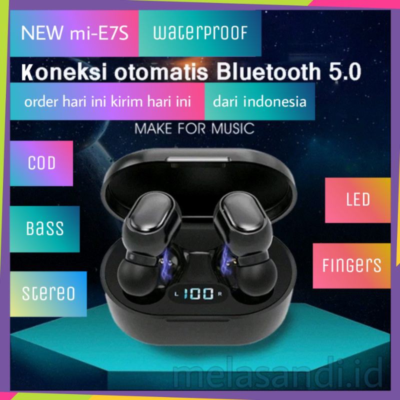 [REALPICT] NEW A2S TWS headset bluetooth touch control wireless nirkabel tws earphone terbaik