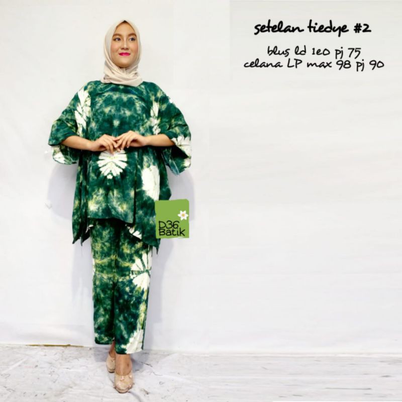 Setelan CP rayon One Set Jumbo Wanita Kasual Elegan