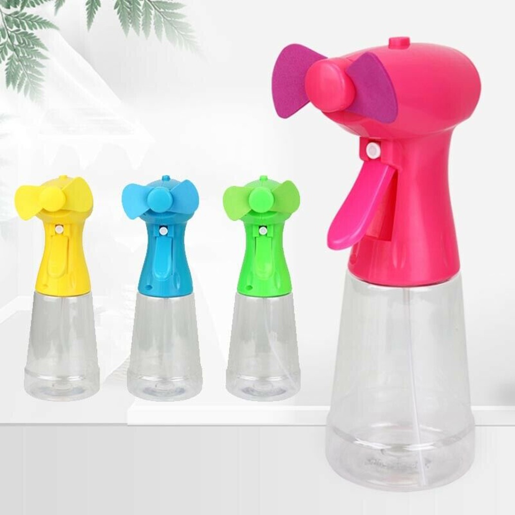 [huite]Portable Water Mist Spray Fan Outdoor Summer Cooling Mist Sprayer Handheld Electric Fan