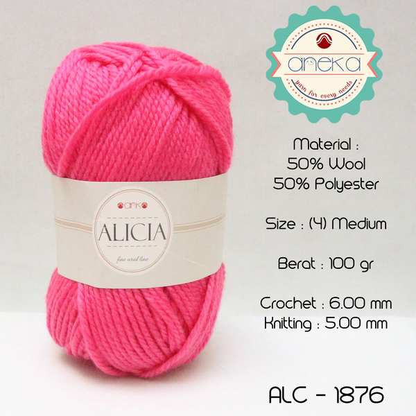 Benang Rajut Wool Alicia Yarn - 1876