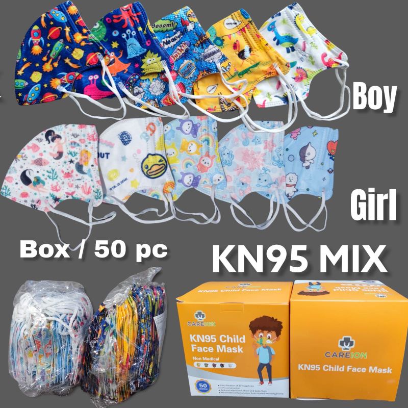 READY KN95 ANAK MOTIF CAREION MIRIP DUCKBILL ALKINDO ANAK MOTIF ADA KAWAT DALAM MASKER 3 PLY MOTIF CEWEK COWOK BOY GIRL