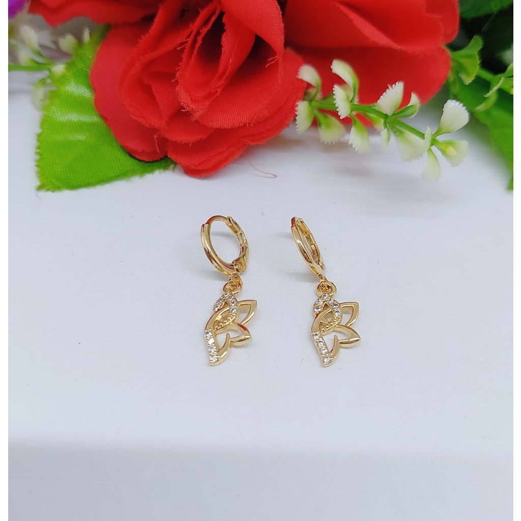 Anting xuping permata full lapis emas A001-A004