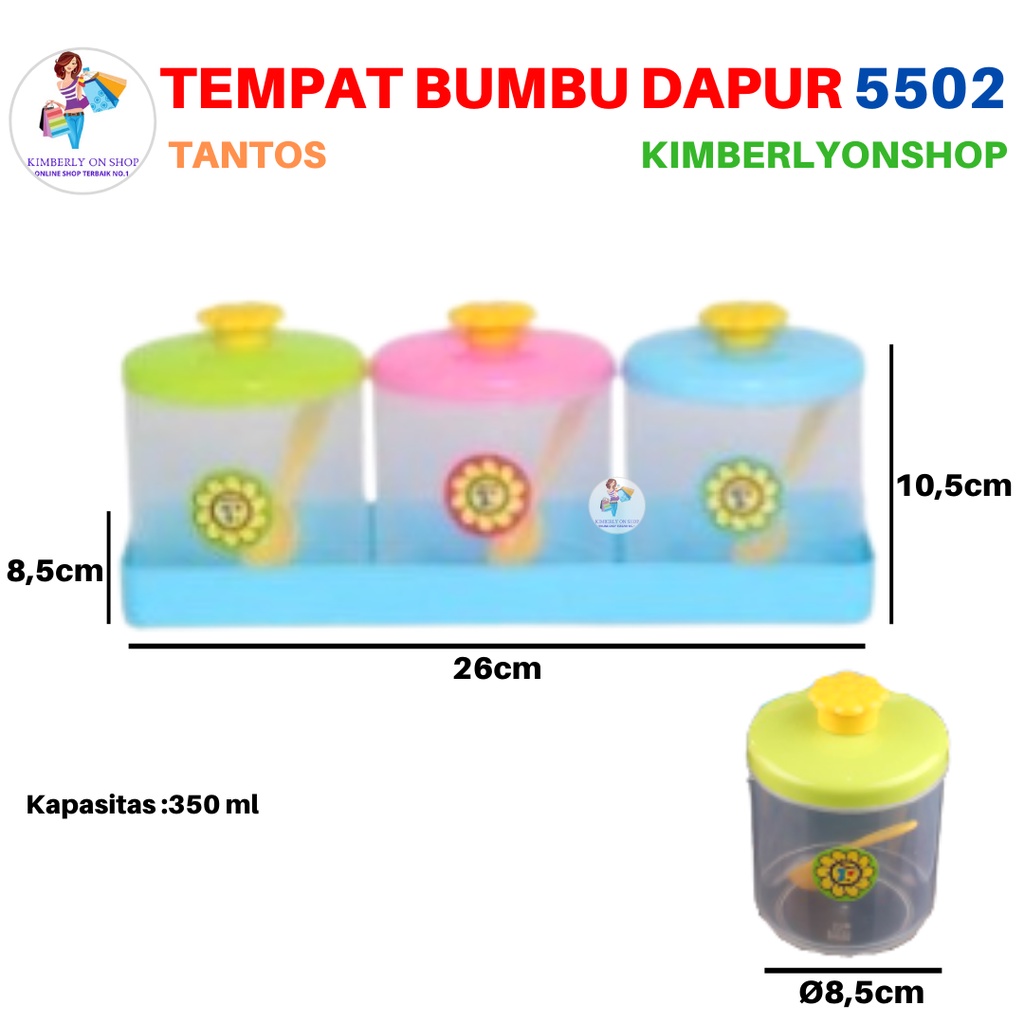 Tempat Bumbu Plastik Set Rak Bumbu Dapur Minimalis Sarinah Tantos