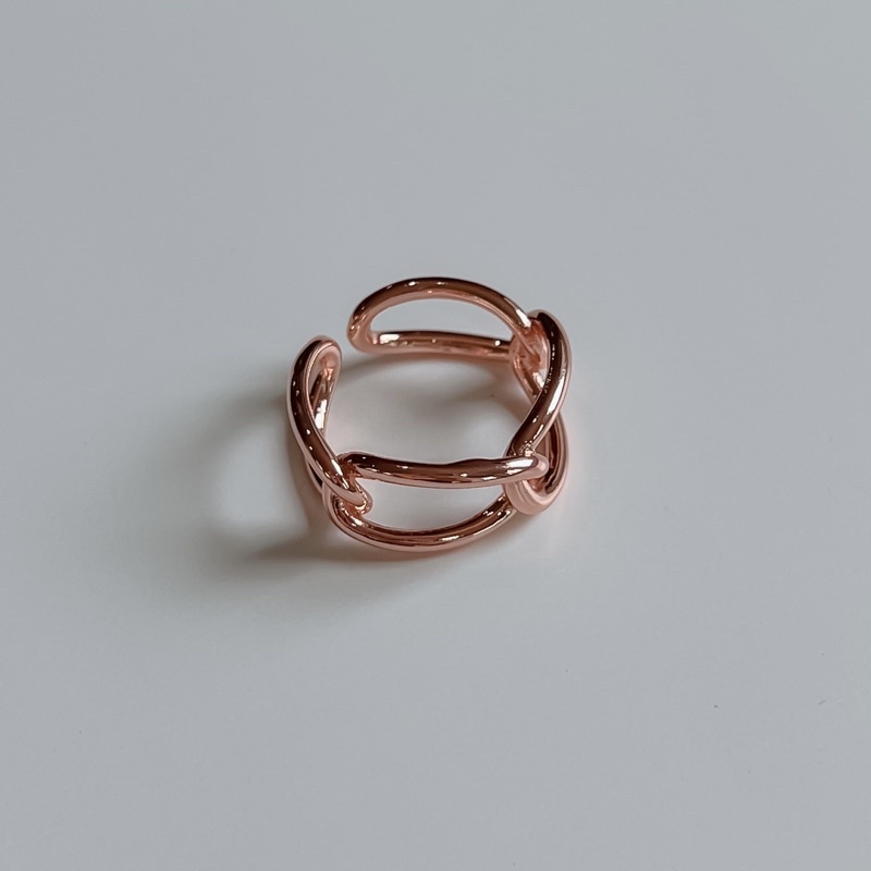 ELOVIA - MORGAN gold chain free size ring