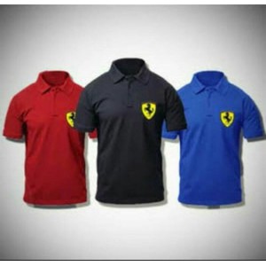 baju Ferrari , tshirt kerah Ferrari , t shirt , polo shirt Ferrari
