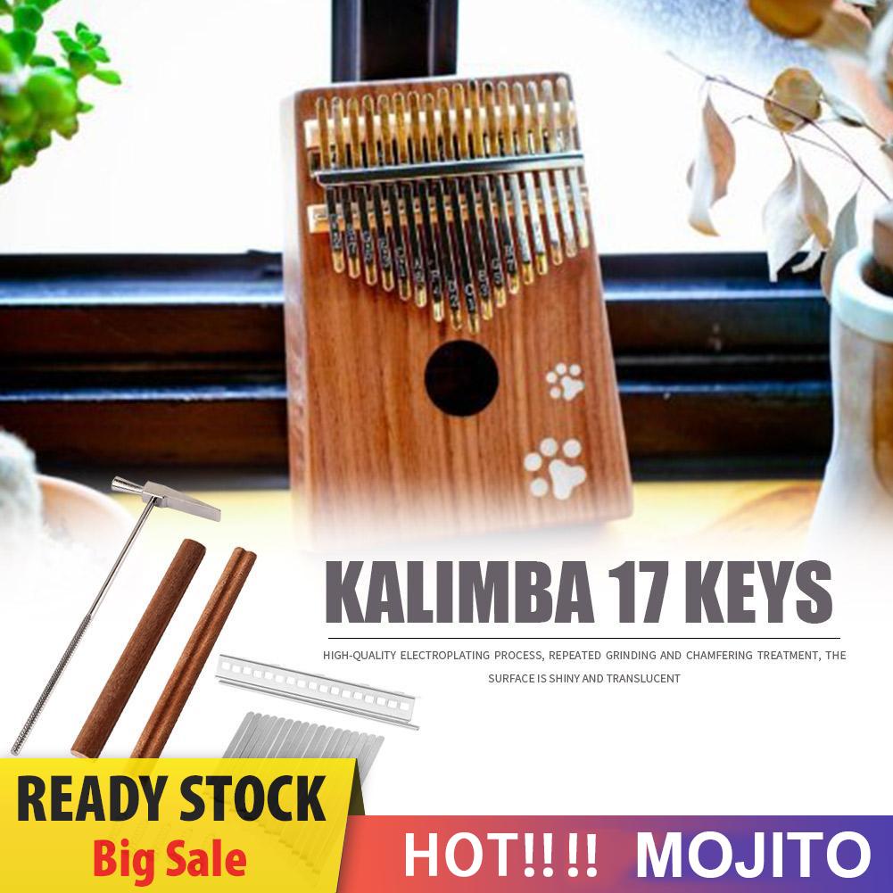 Mojito*17 Keys Kalimba DIY Keys+Bridge+Tuning Hammer Kit Thumb Piano Accessories