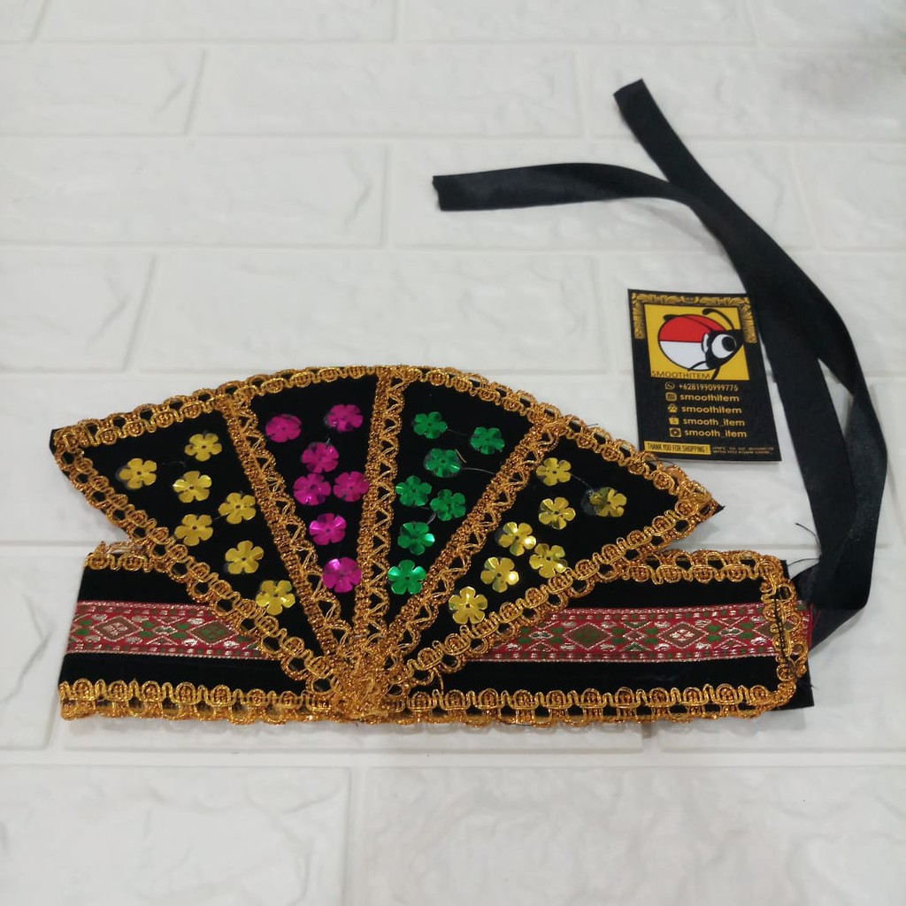 Topi aceh tari saman hiasan kepala khas aceh aksesoris kepala tarian aceh