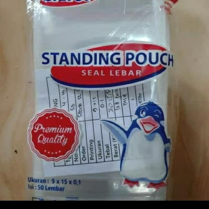 Standing pouch uk 9 x 15 cm ,plastik klip berdiri , plastik zipper