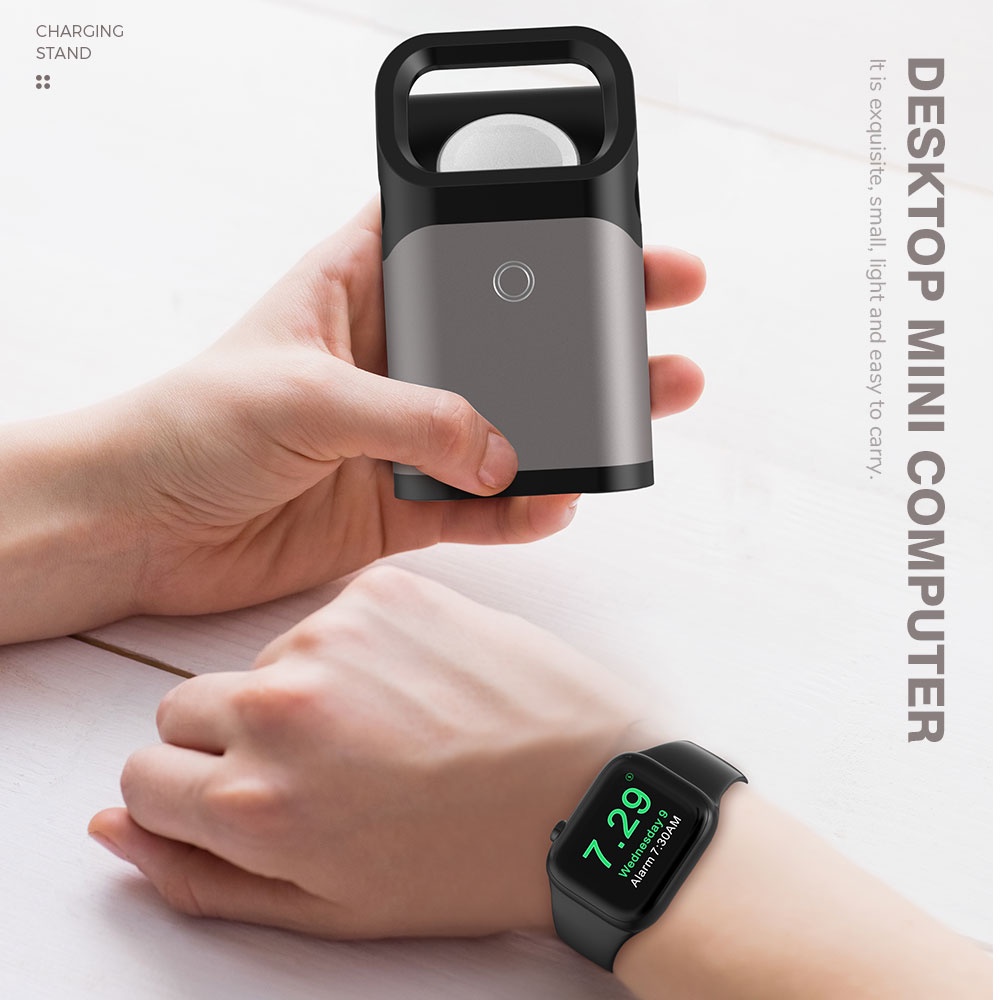 Stand Holder Charger Bahan Alloy Untuk Apple Watch 7 / 6 / SE / 5