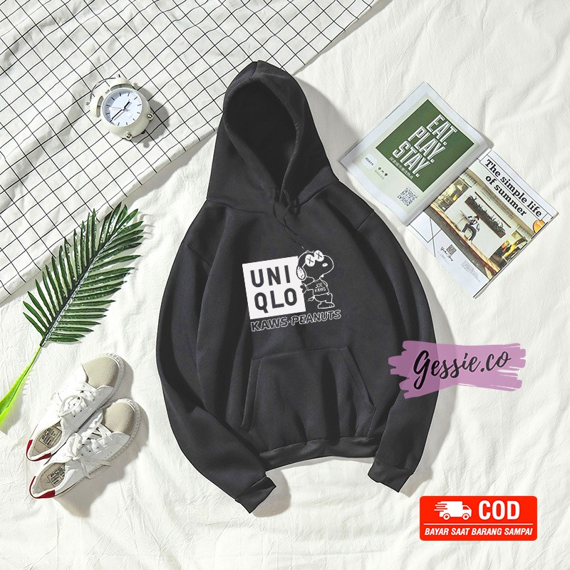 Jaket hoodie Uniqlo kaws x peanuts best quality Unisex-1