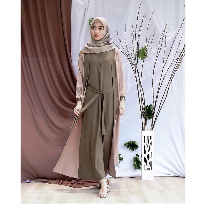 Baju Gamis Syari Wanita Terbaru Luna Dress Baju Hijab Muslim